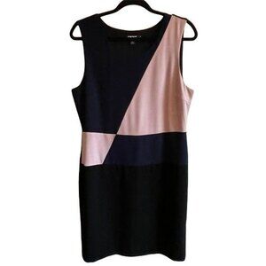 DKNY Color Blocked Sleeveless Shift Dress Size 14
